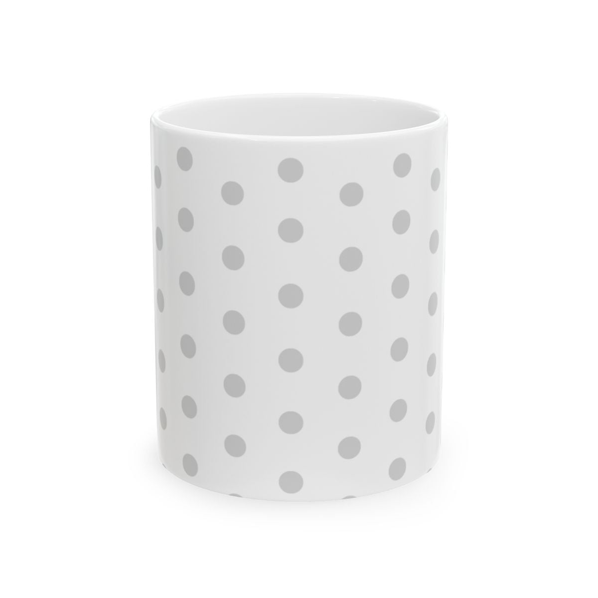 Grey Polka Dot Ceramic Mug