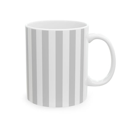 Grey Pinstripe Ceramic Mug