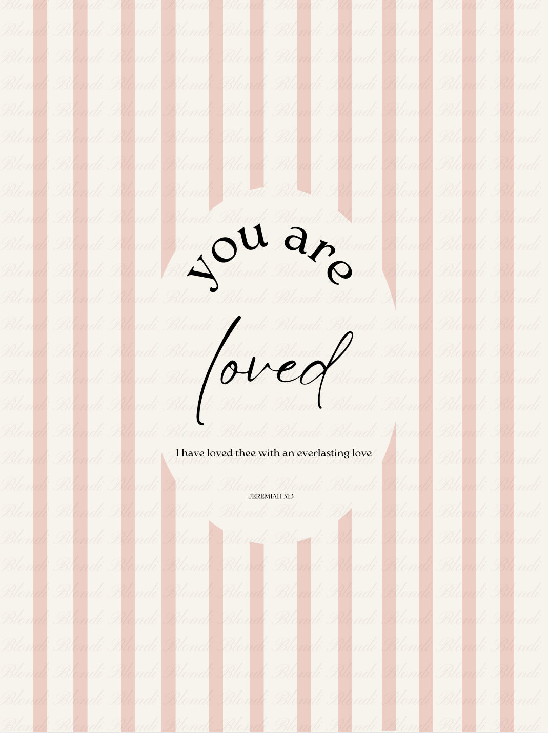 “You Are Loved” Digital Wall Art — Christian Quote Print