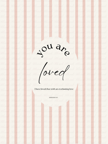 “You Are Loved” Digital Wall Art — Christian Quote Print