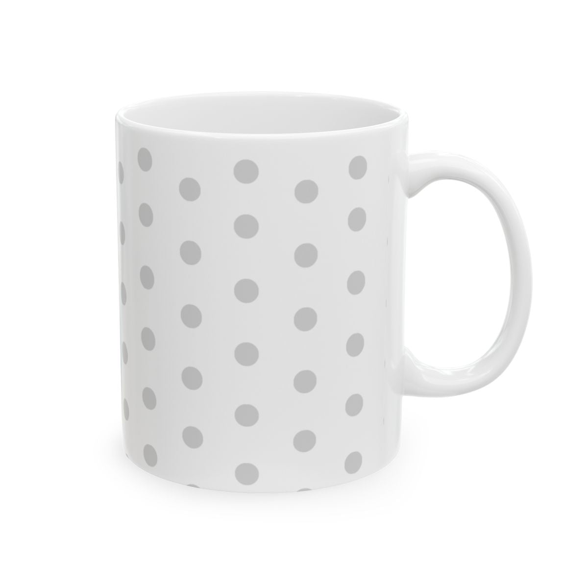 Grey Polka Dot Ceramic Mug