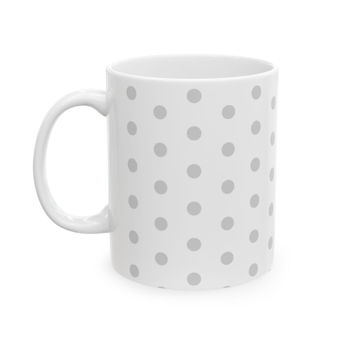 Grey Polka Dot Ceramic Mug