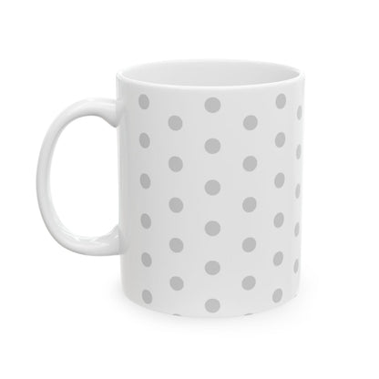 Grey Polka Dot Ceramic Mug