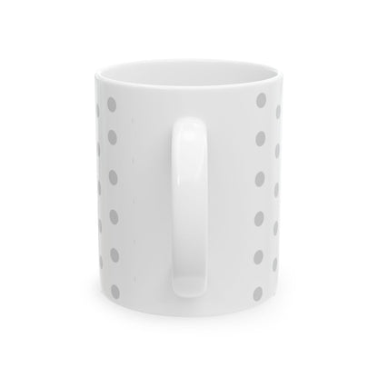 Grey Polka Dot Ceramic Mug